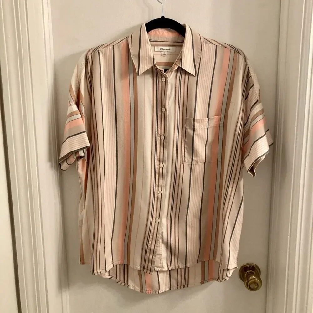 Madewell Courier Shirt in Aldwin Stripe - Size S - Picture 2 of 6